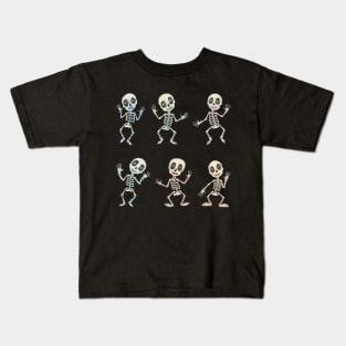 Colorful Skeleton Day of the Dead Candy Skeleton Pack Kids T-Shirt